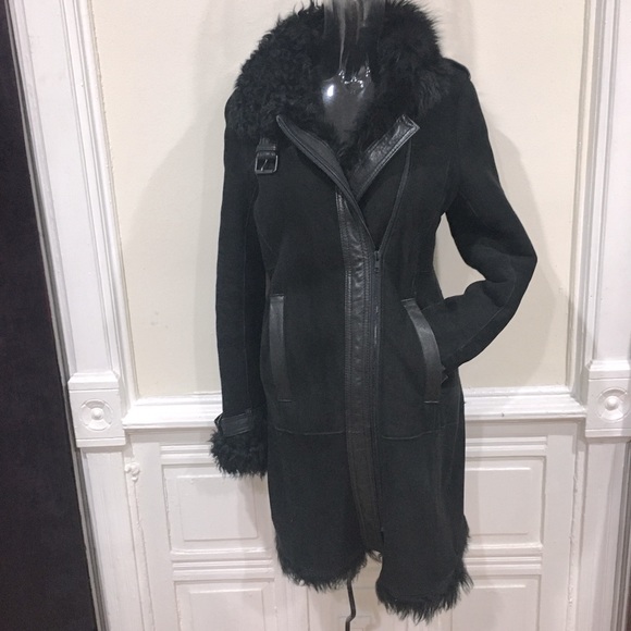 Theory Jackets & Blazers - THEORY Lamb Fur Suede Coat